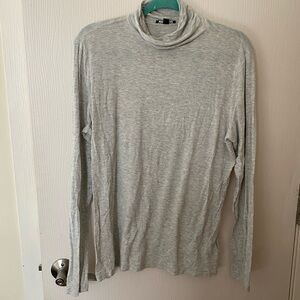 Metallic Heathered Turtleneck